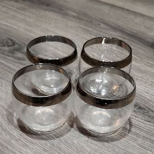 Set Of 4 Vintage MCM LG Highball Brandy Glasses